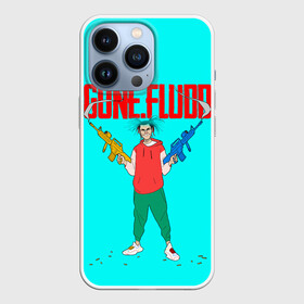 Чехол для iPhone 13 Pro с принтом GONE.Fludd whith gun в Екатеринбурге,  |  | gone fludd | hip hop | rap | rep | гон фладд | гонфлад | исполнители | исполнитель | музыка | реп