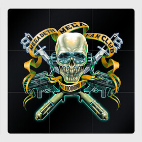 Магнитный плакат 3Х3 с принтом Megadeth fan club в Екатеринбурге, Полимерный материал с магнитным слоем | 9 деталей размером 9*9 см | alternative | megadeth | metall | music | rock | альтернатива | мегадез | металл | музыка | рок