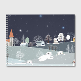 Альбом для рисования с принтом Мишки 2022 в Екатеринбурге, 100% бумага
 | матовая бумага, плотность 200 мг. | 2022 | год | дед | дети | зима | коньки | мишки | мороз | новый | праздники | радость | рождество | санки | санта | снег | снеговик | счастливого