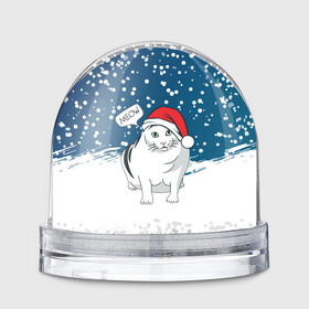 Игрушка Снежный шар с принтом НОВОГОДНИЙ КОТ БЕНДЕР (МЕМ) в Екатеринбурге, Пластик | Изображение внутри шара печатается на глянцевой фотобумаге с двух сторон | 2022 | 22 | bender | cat | christmas | meme | memes | meow | merry | new | snow | winter | year | бендер | год | зима | кот | кошка | мем | мемы | мяй | новый | рождество | снег | толстый