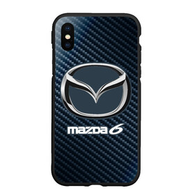 Чехол для iPhone XS Max матовый с принтом MAZDA 6 - Карбон в Екатеринбурге, Силикон | Область печати: задняя сторона чехла, без боковых панелей | auto | logo | mazda | mazda 6 | moto | symbol | авто | автомобиль | гонки | знак | карбон | лого | логотип | логотипы | мазда | марка | машина | мото | символ | символы