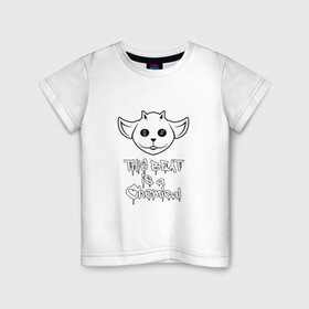 Детская футболка хлопок с принтом Монстрик (ужас) в Екатеринбурге, 100% хлопок | круглый вырез горловины, полуприлегающий силуэт, длина до линии бедер | монстрик | мужчине | подарок | тор | ужас