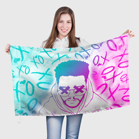 Флаг 3D с принтом The Weeknd XO в Екатеринбурге, 100% полиэстер | плотность ткани — 95 г/м2, размер — 67 х 109 см. Принт наносится с одной стороны | abel makkonen tesfaye | after hours | beauty behind the madness | kiss land | starboy | the weeknd | the weekеnd | xo | артист | музыка | уикнд