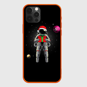 Чехол для iPhone 12 Pro Max с принтом Астронавт с подарком Astronaut and Gift в Екатеринбурге, Силикон |  | space | астронавт | дед мороз | звезда | космонавт | космос | новый год | планета | подарок | рождество | санта