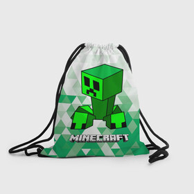 Рюкзак-мешок 3D с принтом Minecraft Creeper ползучий камикадзе в Екатеринбурге, 100% полиэстер | плотность ткани — 200 г/м2, размер — 35 х 45 см; лямки — толстые шнурки, застежка на шнуровке, без карманов и подкладки | creeper | green minecraft | minecraft | minecraft creeper | minecraft dungeons | детские игры | зеленый майнкрафт | камикадзе | крипер | крипер майнкрафт | криппер | майнкрафт крипер | майнкрафт подземелье | минекрафт | мобы