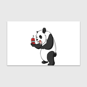 Бумага для упаковки 3D с принтом Взрывная панда в Екатеринбурге, пластик и полированная сталь | круглая форма, металлическое крепление в виде кольца | bomb | dinamit | panda | бомба | динамит | животное | панда