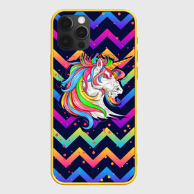 Чехол для iPhone 12 Pro с принтом Cерьезный Единорог Frowning Unicorn в Екатеринбурге, силикон | область печати: задняя сторона чехла, без боковых панелей | angry | neon | unicorn | единорог | злой | кислотный | конь | лошадь | неон | пони | радуга | радужный | сердитый | серьезный | хмурый | юникорн