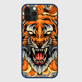 Чехол для iPhone 12 Pro Max с принтом Символ года тигр в гневе в Екатеринбурге, Силикон |  | 2022 | большая кошка | животное | новый год | символ года | тигр | хищник