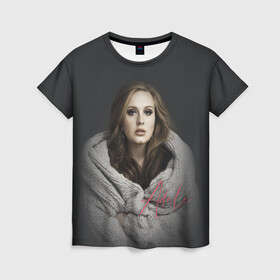 Женская футболка 3D с принтом Фото Адель в Екатеринбурге, 100% полиэфир ( синтетическое хлопкоподобное полотно) | прямой крой, круглый вырез горловины, длина до линии бедер | девушка | имя | певица | свитер | фото