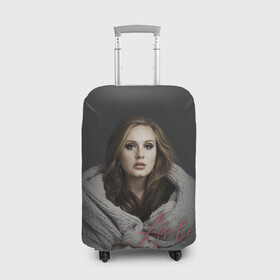 Чехол для чемодана 3D с принтом Фото Адель в Екатеринбурге, 86% полиэфир, 14% спандекс | двустороннее нанесение принта, прорези для ручек и колес | девушка | имя | певица | свитер | фото