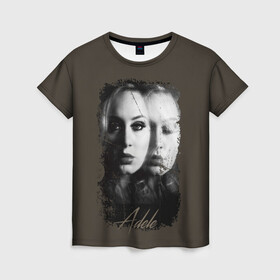 Женская футболка 3D с принтом Mirage Adele в Екатеринбурге, 100% полиэфир ( синтетическое хлопкоподобное полотно) | прямой крой, круглый вырез горловины, длина до линии бедер | взгляд | имя | лицо | мираж | надпись