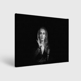 Холст прямоугольный с принтом Adele Icon в Екатеринбурге, 100% ПВХ |  | Тематика изображения на принте: девушка | имя | микрофон | певица | фото