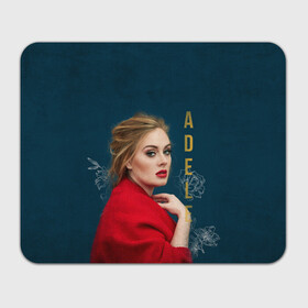 Прямоугольный коврик для мышки с принтом Portrait Adele в Екатеринбурге, натуральный каучук | размер 230 х 185 мм; запечатка лицевой стороны | Тематика изображения на принте: имя | лицо | надпись | певица | портрет