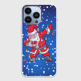 Чехол для iPhone 13 Pro с принтом ДАБ САНТА В ГИРЛЯНДЕ в Екатеринбурге,  |  | 2022 | christmas | cold | dab | dub | garland | klaus | merry | new | santa | snow | winter | year | герлянды | гирлянда | год | даб | зима | клаус | мороз | новый | рождество | санта | снег | фонарики | холод