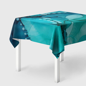 Скатерть 3D с принтом Глюки водолаза в Екатеринбурге, 100% полиэстер (ткань не мнется и не растягивается) | Размер: 150*150 см | абстракция | камуфляж | пестрый | разводы | размытый | салатовый