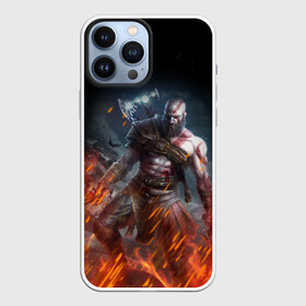 Чехол для iPhone 13 Pro Max с принтом КРАТОС В ОГНЕ | GOD OF WAR (НА СПИНЕ) в Екатеринбурге,  |  | Тематика изображения на принте: ascension | betrayal | chains of olympus | cratos | ghost of sparta | god of war | hack and slash | kratos | logo | ragnarok | rune | war | атрей | бог войны | война | год ов вар | год оф вар | игра | иероглифы | кратос | лого | логотип | рагнарёк | руны 