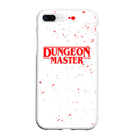 Чехол для iPhone 7Plus/8 Plus матовый с принтом DUNGEON MASTER BLOOD ГАЧИМУЧИ БЕЛЫЙ в Екатеринбурге, Силикон | Область печати: задняя сторона чехла, без боковых панелей | aniki | billy | boss | boy | bucks | dark | deep | door | dungeon | fantasy | gachi | gachimuchi | gym | hundred | master | muchi | next | stranger | the | things | three | van | wee | билли | ван | гачи | гачимучи | дела | мучи | 