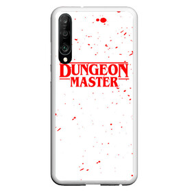 Чехол для Honor P30 с принтом DUNGEON MASTER BLOOD ГАЧИМУЧИ БЕЛЫЙ в Екатеринбурге, Силикон | Область печати: задняя сторона чехла, без боковых панелей | aniki | billy | boss | boy | bucks | dark | deep | door | dungeon | fantasy | gachi | gachimuchi | gym | hundred | master | muchi | next | stranger | the | things | three | van | wee | билли | ван | гачи | гачимучи | дела | мучи | 