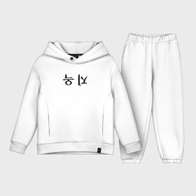 Детский костюм хлопок Oversize с принтом HELLBOUND LOGO в Екатеринбурге,  |  | hellbound | jiok | logo | netflix | джи ок | джиок | ён сан хо | зов ада | лого | логотип | мини сериал | нетфликс | сериал | фэнтези