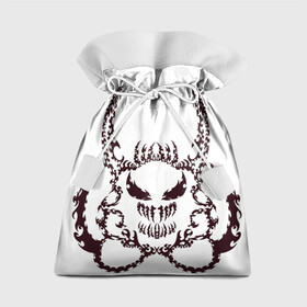 Подарочный 3D мешок с принтом Веном рога в Екатеринбурге, 100% полиэстер | Размер: 29*39 см | Тематика изображения на принте: demon | venom | веном | демон | рога | узоры | шипы