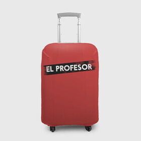 Чехол для чемодана 3D с принтом EL PROFESOR (БУМАЖНЫЙ ДОМ) в Екатеринбурге, 86% полиэфир, 14% спандекс | двустороннее нанесение принта, прорези для ручек и колес | bella | bells | casa | ciao | de | el | jingle | la | moscow | netflix | papel | professor | resistencia | tokio | viva | бумажный | дом | профессор