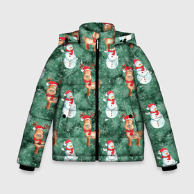 Зимняя куртка для мальчиков 3D с принтом Новогоднее настроение Санта в Екатеринбурге, ткань верха — 100% полиэстер; подклад — 100% полиэстер, утеплитель — 100% полиэстер | длина ниже бедра, удлиненная спинка, воротник стойка и отстегивающийся капюшон. Есть боковые карманы с листочкой на кнопках, утяжки по низу изделия и внутренний карман на молнии. 

Предусмотрены светоотражающий принт на спинке, радужный светоотражающий элемент на пуллере молнии и на резинке для утяжки | 2022 | год тигра | новый год | новый год 2022 | символ года | тигр | тигренок | тигрица | тигры