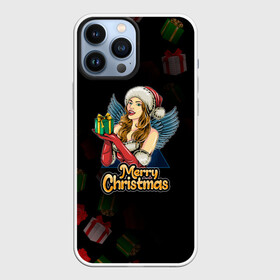 Чехол для iPhone 13 Pro Max с принтом Merry Christmas Снегурочка с подарком. в Екатеринбурге,  |  | 2022 | happy new year | merry christmas | год тигра | зима близко | нг | новогодний | новый год | новый год 2022 | подарки | праздник | рождество | символ 2022 года | снегурочка | снежинки