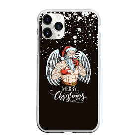 Чехол для iPhone 11 Pro Max матовый с принтом Merry Christmas Santa c Крыльями Ангела. в Екатеринбурге, Силикон |  | 2022 | happy new year | merry christmas | santa | год тигра | зима близко | нг | новогодний | новый год | новый год 2022 | рождество | санта | символ 2022 года | снежинки