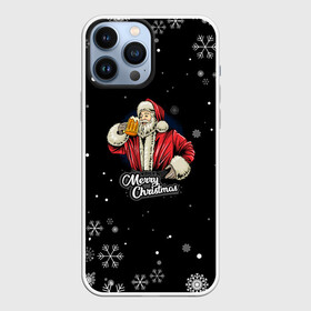 Чехол для iPhone 13 Pro Max с принтом Merry Christmas Санта с пивом в Екатеринбурге,  |  | 2022 | happy new year | merry christmas | santa | год тигра | зима близко | нг | новогодний | новогодний санта | новый год | новый год 2022 | рождество | санта | символ 2022 года | снег