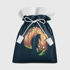 Подарочный 3D мешок с принтом Лисолес в Екатеринбурге, 100% полиэстер | Размер: 29*39 см | живо | животинка | животинки | животное | животные | звери | зверки | зверята | лес | лесной зверёк | лис | лиса | лисичка | лисички | лисолес | оранжевая лиса | тайга