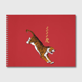 Альбом для рисования с принтом Тигр идёт! в Екатеринбурге, 100% бумага
 | матовая бумага, плотность 200 мг. | год тигра | иероглиф | китайский иероглиф | китайский новый год | новый год | тигр