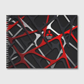 Альбом для рисования с принтом MITSUBISHI 3D Texture Logo в Екатеринбурге, 100% бумага
 | матовая бумага, плотность 200 мг. | auto | autosport | avto | car | mitsubishi | race | street racing | авто | автоспорт | гонки | марка | машина | митсубиси | митсубиши | мицубиси | мицубиши | тачка