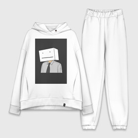 Женский костюм хлопок Oversize с принтом Smile ._. в Екатеринбурге,  |  | box | face | man | smile | коробка | лицо | смайлик | человек