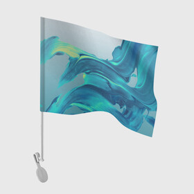 Флаг для автомобиля с принтом Акварельные Мазки в Екатеринбурге, 100% полиэстер | Размер: 30*21 см | абстракция | акварель | акварельные волны | волны | рисунок