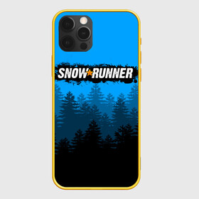 Чехол для iPhone 12 Pro с принтом SNOWRUNNER СНОУРАННЕР ЛЕС в Екатеринбурге, силикон | область печати: задняя сторона чехла, без боковых панелей | game | snow runner | snowrunner | грузовик | дальнобойщик | игра | симулятор | сноу раннер | сноураннер