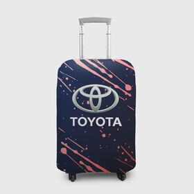 Чехол для чемодана 3D с принтом Toyota градиент. в Екатеринбурге, 86% полиэфир, 14% спандекс | двустороннее нанесение принта, прорези для ручек и колес | auto | sport | toyota | авто | автомобиль | бренд | спорт | тойота
