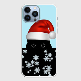 Чехол для iPhone 13 Pro Max с принтом Новогодний Кот со снежинками в Екатеринбурге,  |  | 2022 | happy new year | merry christmas | год тигра | зима близко | кот | нг | новогодний | новогодний кот | новый год | новый год 2022 | рождество | символ 2022 года | снег | снежинки