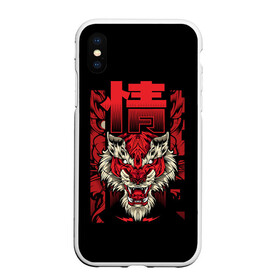 Чехол для iPhone XS Max матовый с принтом Japanese Red Tiger в Екатеринбурге, Силикон | Область печати: задняя сторона чехла, без боковых панелей | Тематика изображения на принте: 2022 | 2022 год | japa | japan tiger | japanese | japanese tiger | tiger | год тигра | новый год 2022 | новый год тигра | тигр