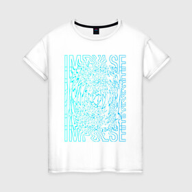 Женская футболка хлопок с принтом Blue Impulse в Екатеринбурге, 100% хлопок | прямой крой, круглый вырез горловины, длина до линии бедер, слегка спущенное плечо | more than esport | больше чем киберспорт | киберспорт | киберспортивный клуб | лгу им аспушкина