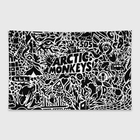 Флаг-баннер с принтом Arctic monkeys Pattern в Екатеринбурге, 100% полиэстер | размер 67 х 109 см, плотность ткани — 95 г/м2; по краям флага есть четыре люверса для крепления | alternative | arctic monkeys | metall | music | rock | альтернатива | арктик монкейс | арктические обезьяны | металл | музыка | рок
