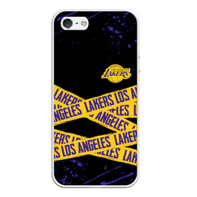 Чехол для iPhone 5/5S матовый с принтом LAKERS LOGO БРЫЗГИ КРАСОК в Екатеринбурге, Силикон | Область печати: задняя сторона чехла, без боковых панелей | Тематика изображения на принте: america | basketball | kobe bryant | la | la lakers | lakers | lines | los angeles lakers | nba | usa | баскетбол | брызги | брызги красок | кобе брайант | краски | линии | лос анджелес лейкерс | нба | полосы | сша