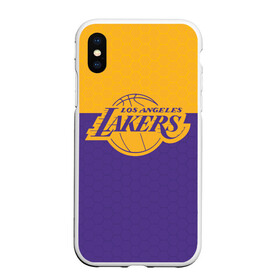 Чехол для iPhone XS Max матовый с принтом LAKERS LINE HEXAGON SPORT в Екатеринбурге, Силикон | Область печати: задняя сторона чехла, без боковых панелей | america | basketball | hexagon | kobe bryant | la | la lakers | lakers | los angeles lakers | nba | usa | баскетбол | гексагон | геометрия | кобе брайант | лос анджелес лейкерс | нба | соты | сша