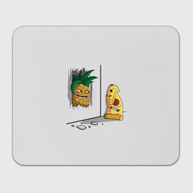 Прямоугольный коврик для мышки с принтом HERES PINEAPPLE! в Екатеринбурге, натуральный каучук | размер 230 х 185 мм; запечатка лицевой стороны | Тематика изображения на принте: here | is | johnny | mem | meme | memes | pineapple | pizza | shining | ананас | джонни | мем | мемы | пица | пицца | сияние | это