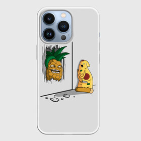 Чехол для iPhone 13 Pro с принтом HERES PINEAPPLE в Екатеринбурге,  |  | Тематика изображения на принте: here | is | johnny | mem | meme | memes | pineapple | pizza | shining | ананас | джонни | мем | мемы | пица | пицца | сияние | это