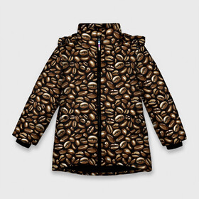 Зимняя куртка для девочек 3D с принтом Кофе (Coffee) в Екатеринбурге, ткань верха — 100% полиэстер; подклад — 100% полиэстер, утеплитель — 100% полиэстер. | длина ниже бедра, удлиненная спинка, воротник стойка и отстегивающийся капюшон. Есть боковые карманы с листочкой на кнопках, утяжки по низу изделия и внутренний карман на молнии. 

Предусмотрены светоотражающий принт на спинке, радужный светоотражающий элемент на пуллере молнии и на резинке для утяжки. | Тематика изображения на принте: americano | chocolate | coffee | espresso | latte | moccacino | mocha | nescafe | tea | американо | арабика | бариста | бармен | капучино | кофе | кофевар | кофейные зерна | кофейня | кружка кофе | латте | макиато | моккачино | мокко |