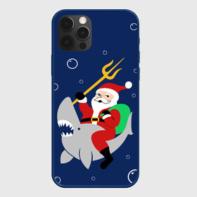 Чехол для iPhone 12 Pro Max с принтом САНТА КЛАУС НА АКУЛЕ | SANTA в Екатеринбурге, Силикон |  | 2020 | 2021 | 2022 | christmas | merry | santa | акула | дед мороз | нг | новогодний | новый год | рождество | санта клаус | свитер | узоры