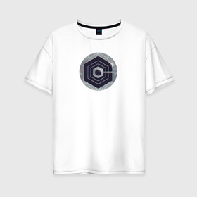 Женская футболка хлопок Oversize с принтом Логотип Cognito Inc в Екатеринбурге, 100% хлопок | свободный крой, круглый ворот, спущенный рукав, длина до линии бедер
 | глобус | знак | корпорация | круг | логотип