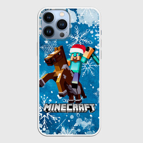 Чехол для iPhone 13 Pro Max с принтом МАЙНКРАФТ НОВОГОДНИЙ, MINECRAFT в Екатеринбурге,  |  | 2021 | 2022 | creeper | dungeons | earth | game | merry christmas | minecraft | minecraft earth | new year | snow | winter | блоки | грифер | зима | игры | квадраты | компьютерная игра | крафт | крипер | маинкрафт | майн 