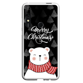 Чехол для Honor P Smart Z с принтом MERRY CHRISTMAS BEARS в Екатеринбурге, Силикон | Область печати: задняя сторона чехла, без боковых панелей | Тематика изображения на принте: 2021 | 2022 | new year | деда мороза | зима | к нам приходит | как у всех | костюм | медвежонок | мишка | новогодний | новый год | праздник | рекомендации | рождество | снег | снежинки | снежок | узор | хочу