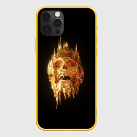 Чехол для iPhone 12 Pro Max с принтом GOLDEN SKULL | ЗОЛОТОЙ ЧЕРЕП в Екатеринбурге, Силикон |  | art | bones | design | gold | skull | золото | череп